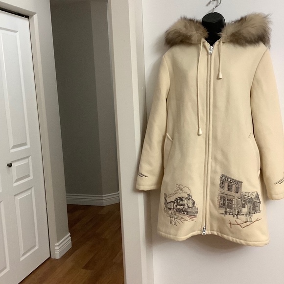 Vtg. Defective WOOL Parka Northern Sun, S/M 34-37 Bust, Fur is coming out. 🥲 - Picture 1 of 16
